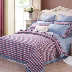 瑪克家紡 純棉高密度 色織四件套 天府之?huà)?.8m